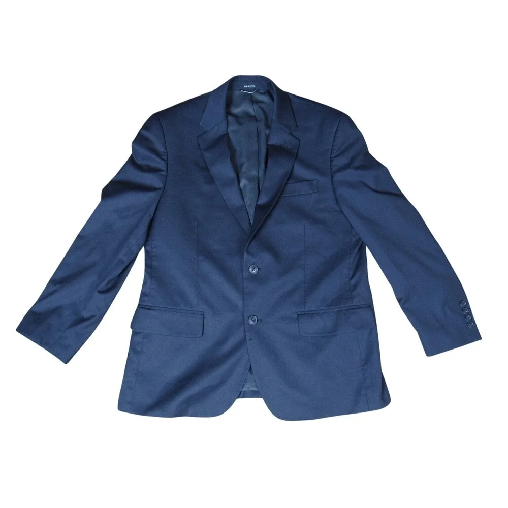 Banana Republic Men's Navy Blue Blazer Jacket Size 40R‎ Wool Blend
